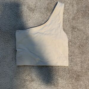 Target Cream One-Shoulder Crop Top